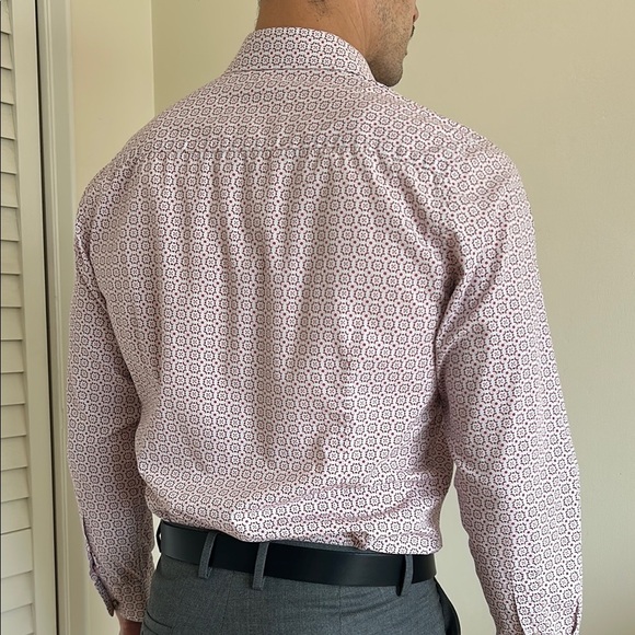 Bar III Men's Spanish Tile Slim Fit Dress Shirt – Size M  15-15.5” - Picture 2 of 8